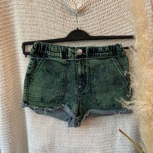 Green tie-dye wild fable shorts